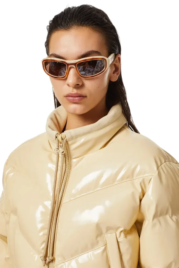 w-crema Jachetă bomber matlasată din vinil w-crema Jachetă bomber matlasată din vinil