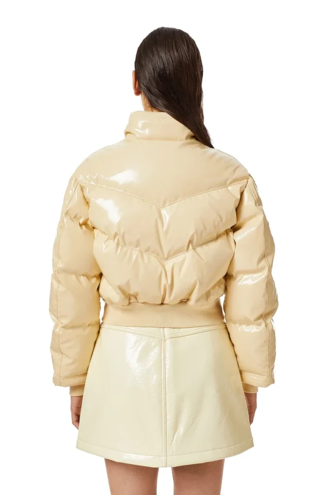 w-crema Jachetă bomber matlasată din vinil w-crema Jachetă bomber matlasată din vinil
