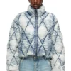 w-histel Jacheta matlasată din denim devoré matlasat în model argyle w-histel Jacheta matlasată din denim devoré matlasat în model argyle