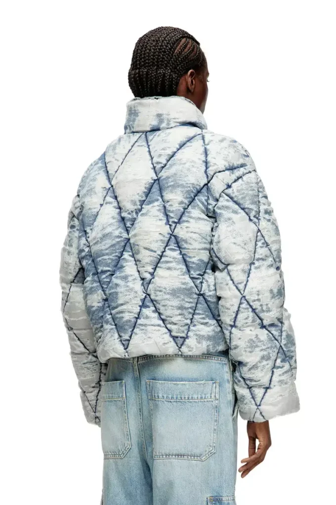 w-histel Jacheta matlasată din denim devoré matlasat în model argyle w-histel Jacheta matlasată din denim devoré matlasat în model argyle