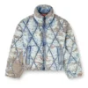 w-kons Jachetă căptușită din denim devoré matlasat în model argyle w-kons Jachetă căptușită din denim devoré matlasat în model argyle