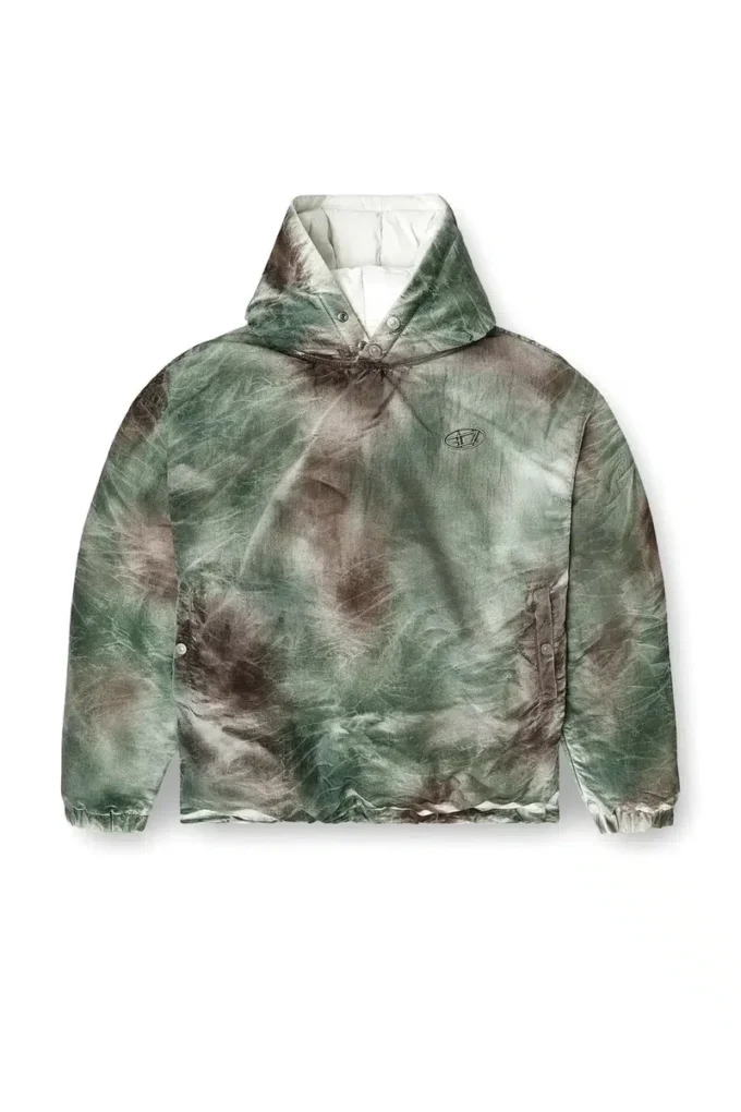 w-thug-jkt-puffy Jachetă cu glugă Puffy din nailon camuflat