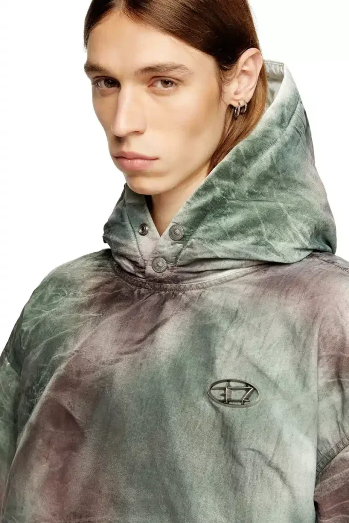w-thug-jkt-puffy Jachetă cu glugă Puffy din nailon camuflat
